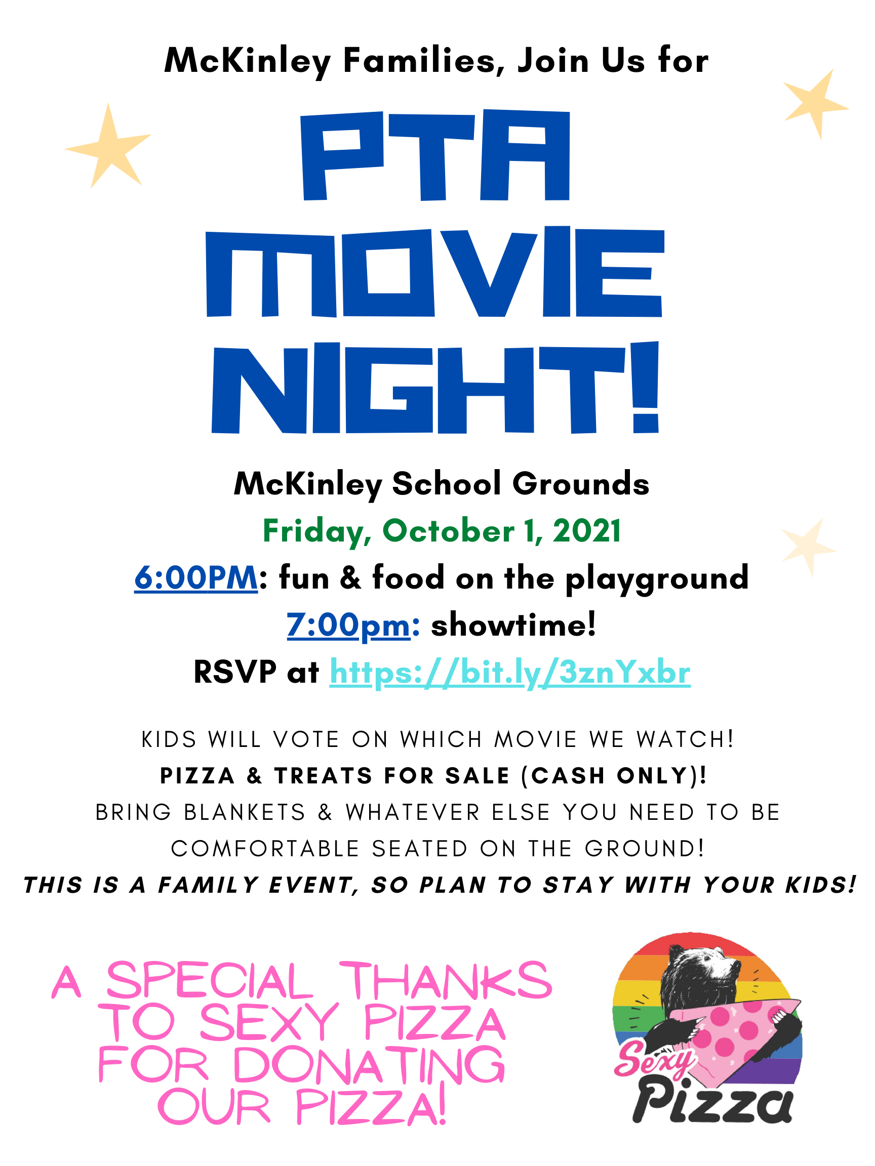 McKinleyThatcher » PTA Movie Night — October 1, 2021